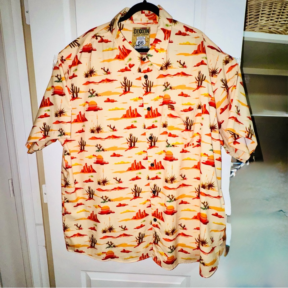 DIXXON Flannel Co. Men’s 4x Route 66 Desert Short-Sleeve Button-Up - like new